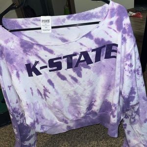 Kstate off the shoulder sweatshirt